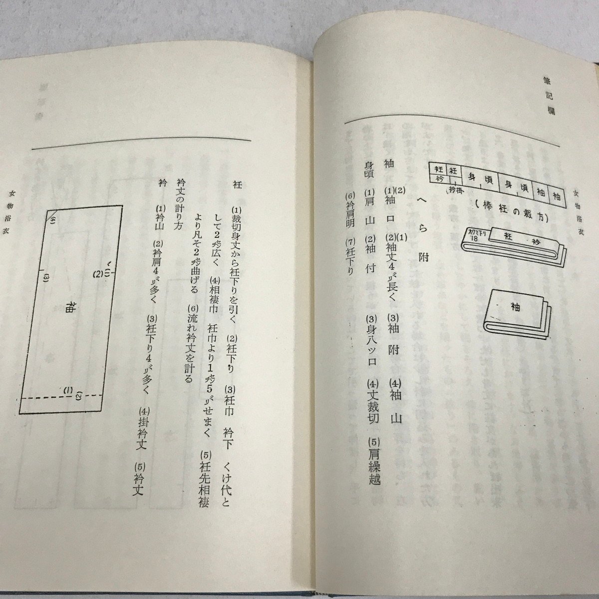 NB/L/和裁教科書 第1～4巻 技術指導部・技術研究部編/社団法人日本和裁士会/昭和34～37年/非売品/着物 和服 和装小物/傷みあり_画像5