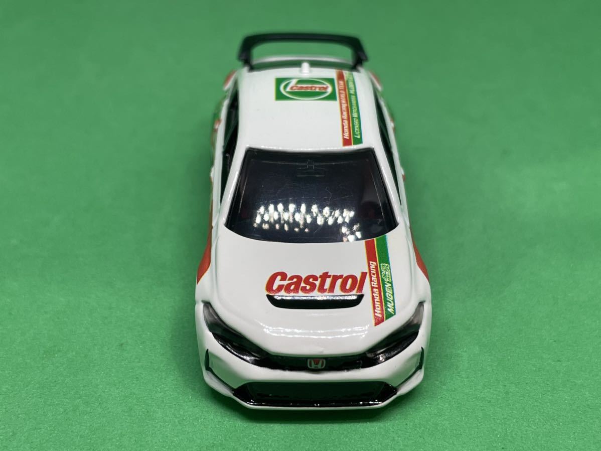 ★1円～・絶版★ トミカ No.78 ホンダ シビック TYPE R Castrol Honda Racing World Team (白) カスタム品 現状品_画像4