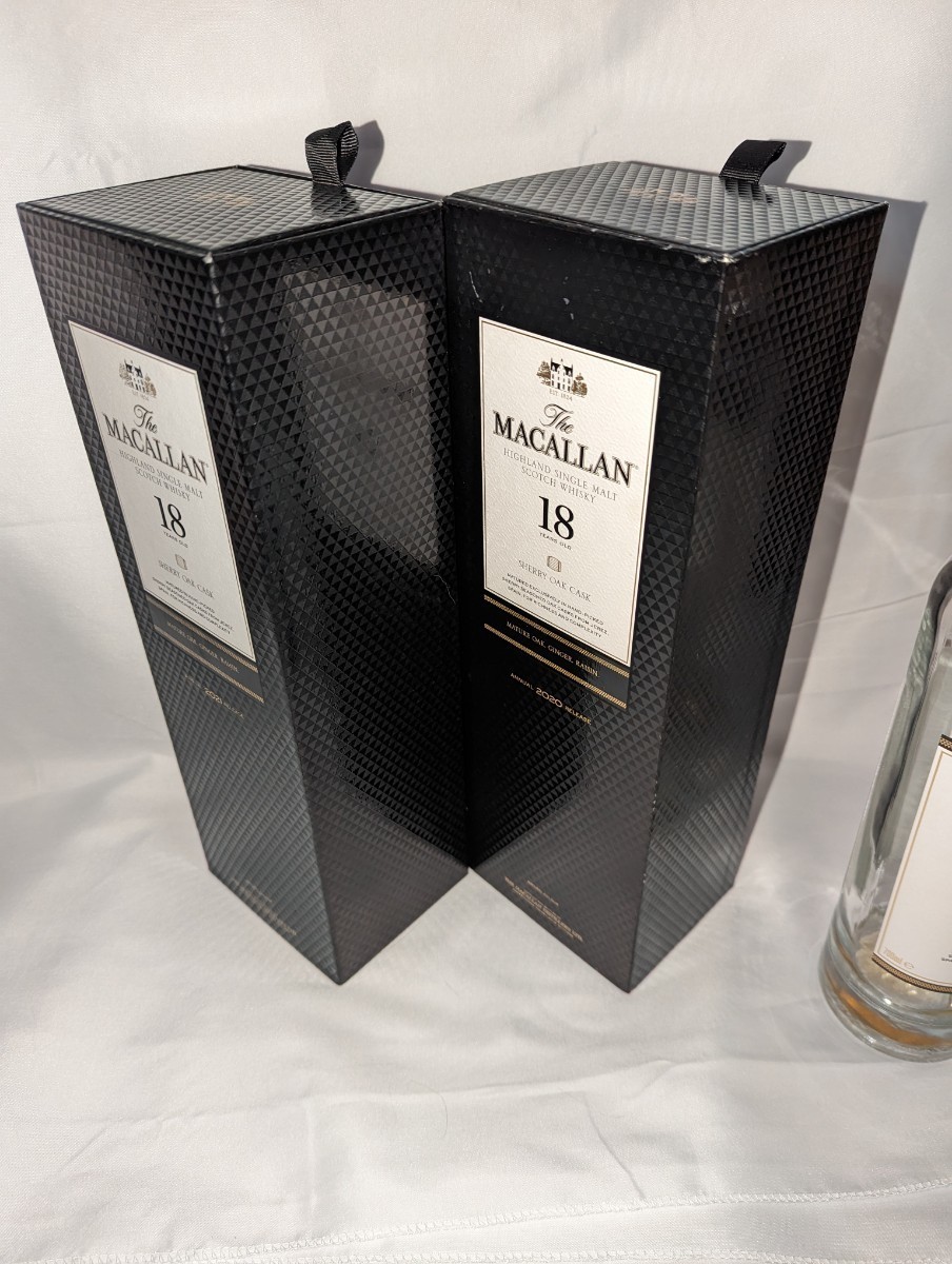 マッカラン 18年 空瓶 箱付 ２本 MACALLAN スコッチウイスキー