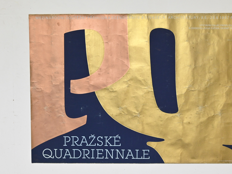 1987年 チェコ Prague Quadrennial シルクスクリーンポスター 真作保証/プラハ モダンアート バウハウス ポールランド ジャンアルプ_画像3