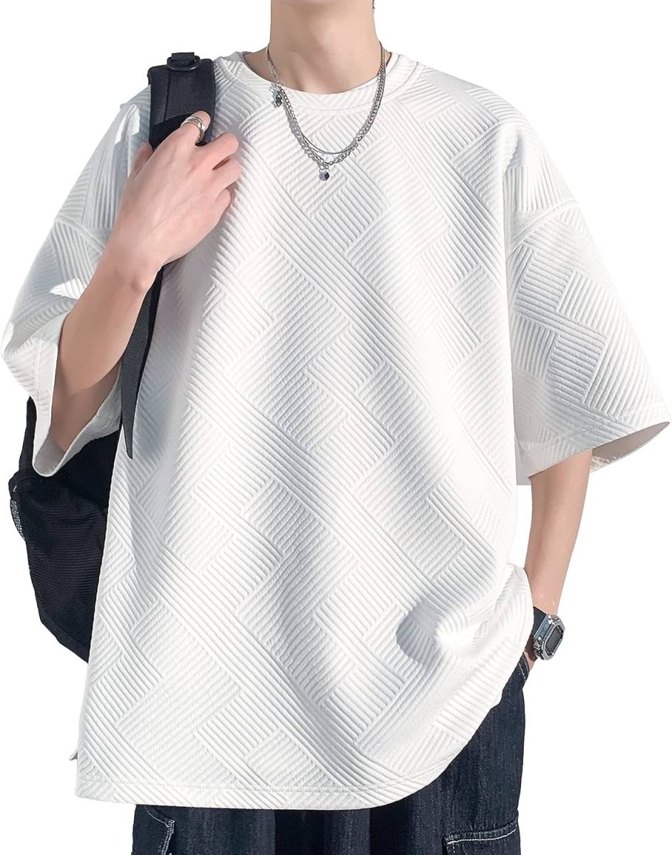 [Culeevp] 夏服 メンズ tシャツ メンズ 半袖 大きいサイズ 無地 五分袖 速乾性 柔らかい 服 メンズ_画像1