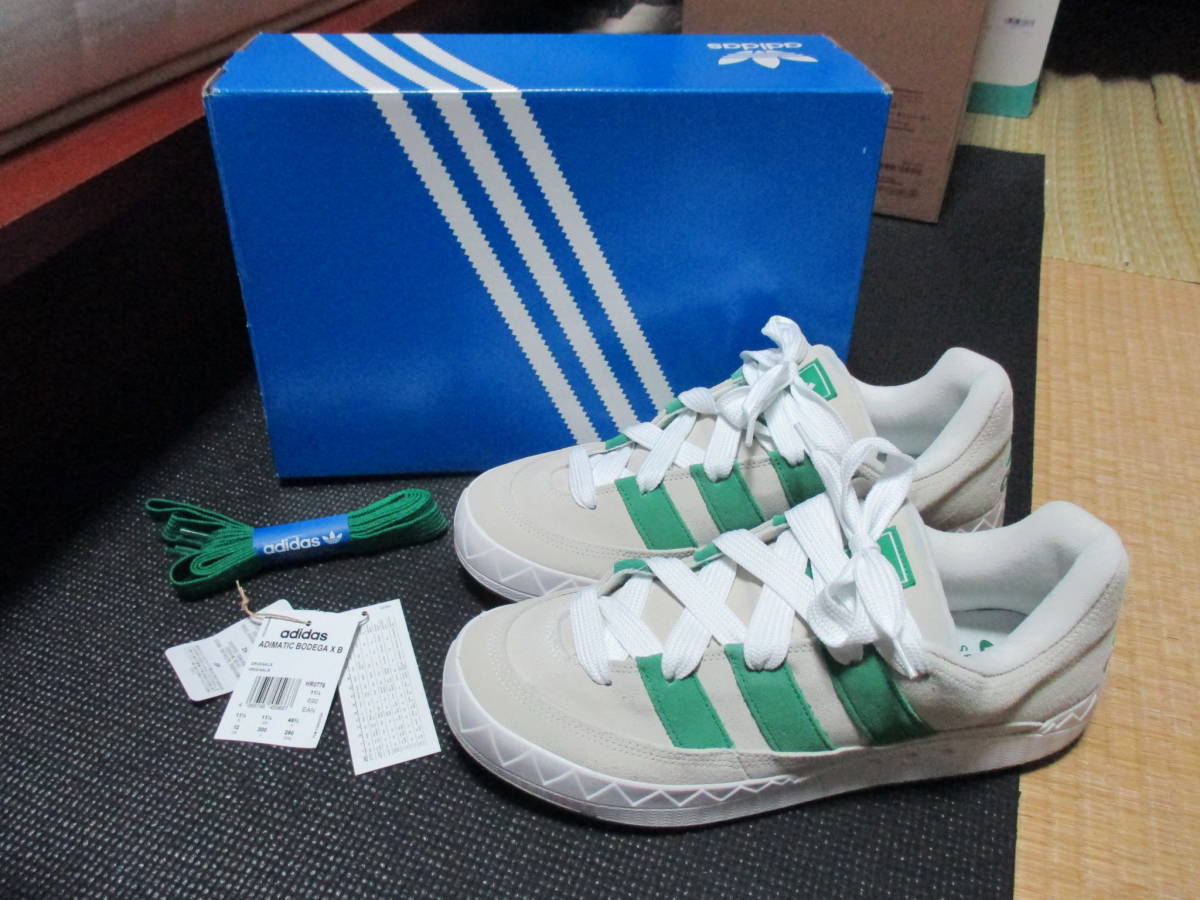 2回着用・送料800円】adidas ADIMATIC BODEGA × BEAMS OWHITE/GREEN