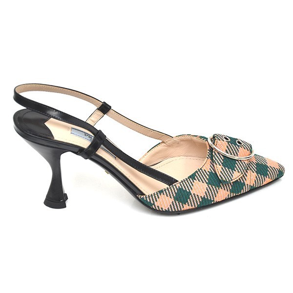 現品限り一斉値下げ!】 バックル PRADA プラダ 美品 チェック sh23