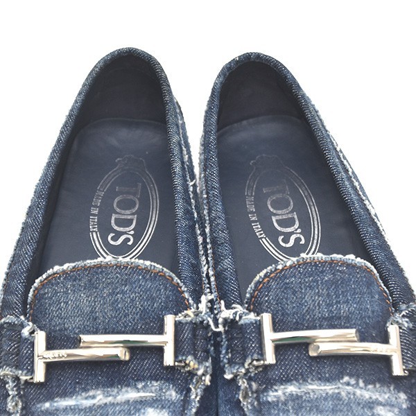 沸騰ブラドン バックル Tロゴ TOD'S トッズ ダメージデニム sh23-0648