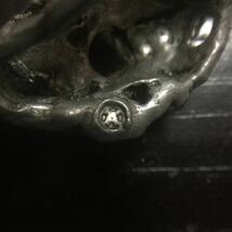 arukemi- готический SV925 Skull кольцо 16 номер дополнение колье имеется! серебряный SILVERpyu-ta-