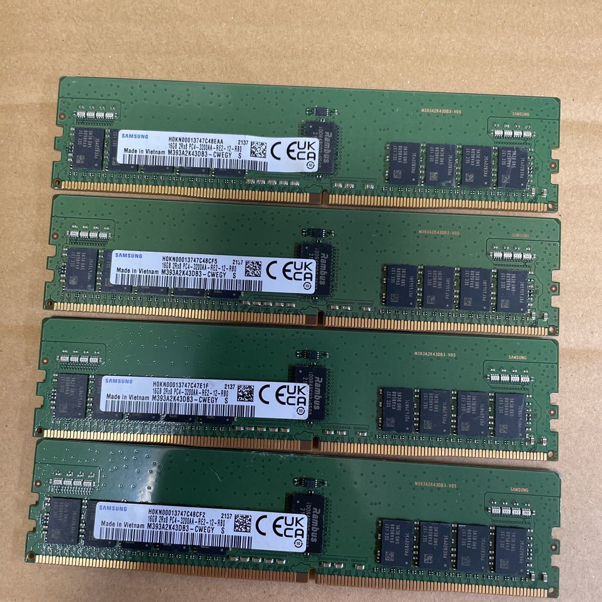 (990)中古　16GB 2Rx8 PC4-3200AA 4枚セット