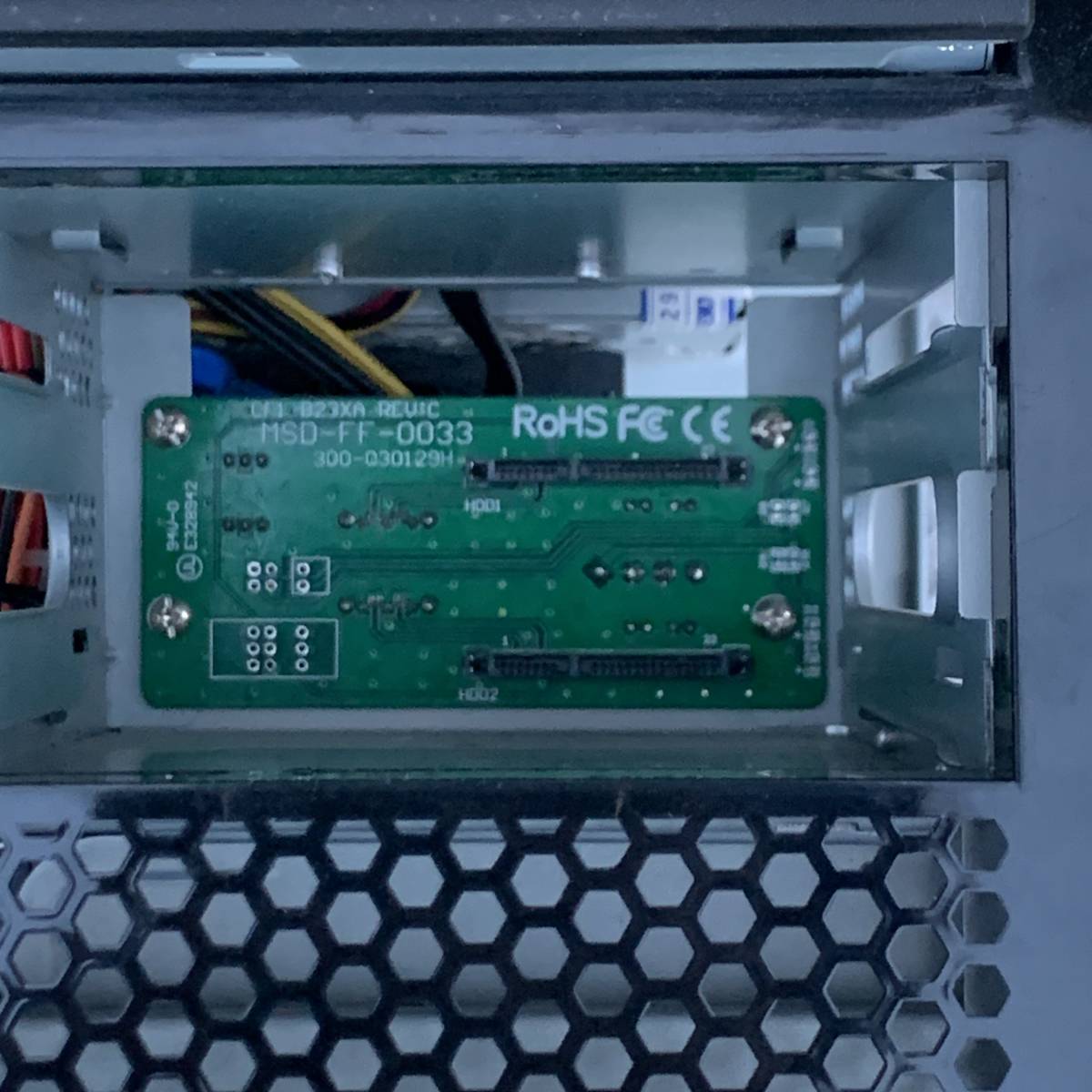 【中古】小型ケース JMAX JX-FX400B Mini-ITX対応 2TB HDD DVDドライブ HD6450 1GB 300W SFX電源 / USB2.0 HDDラック×2 SATAケーブル有_画像10