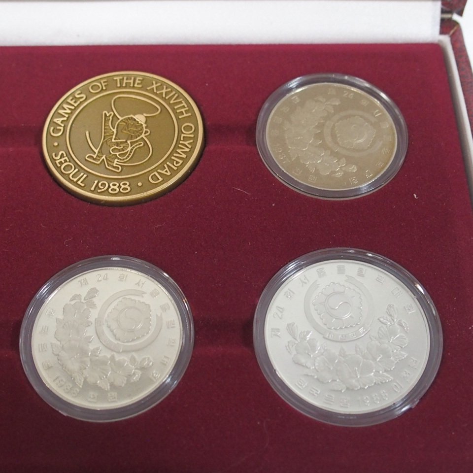 f002 E2 7 1988年 韓国 ソウル SEOUL ソウルオリンピック プルーフ 貨幣セット 記念硬貨 記念コイン_画像6
