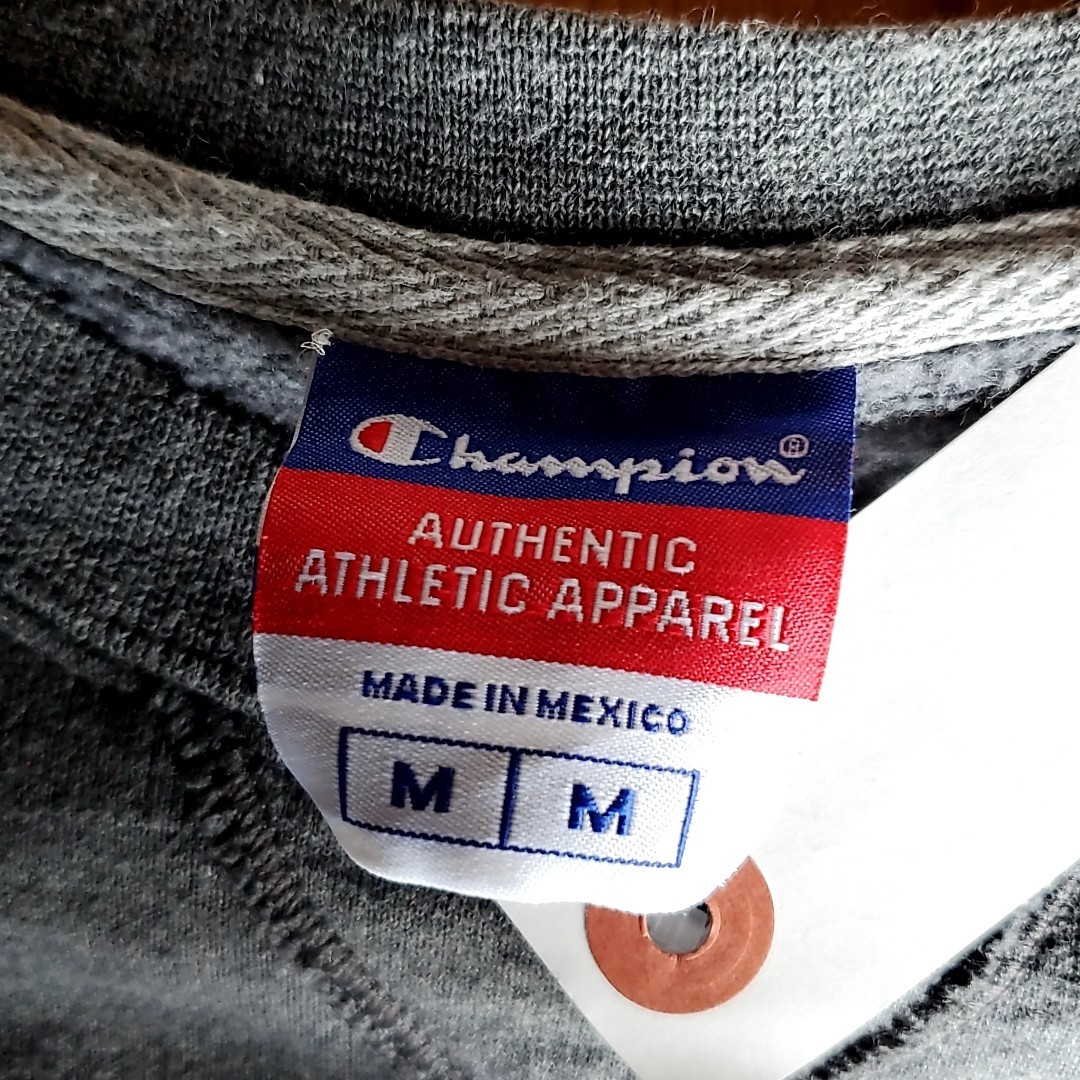 B4◆チャンピオン CHAMPION スウェット sizeM ダークグレー メキシコ製 中古 古着 USED トレーナー AUTHENTIC ATHLETIC APPAREL