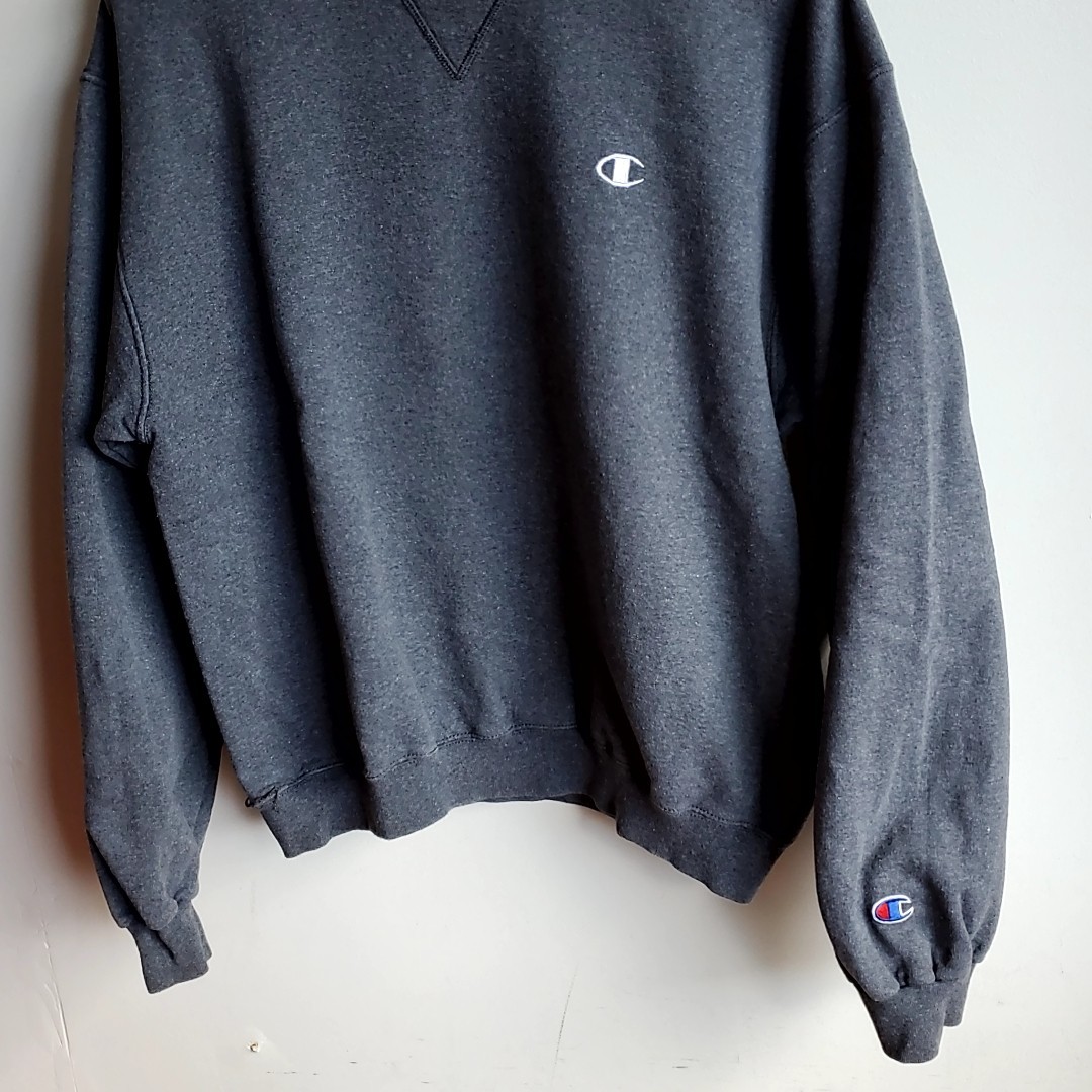 B4◆チャンピオン CHAMPION スウェット sizeM ダークグレー メキシコ製 中古 古着 USED トレーナー AUTHENTIC ATHLETIC APPAREL