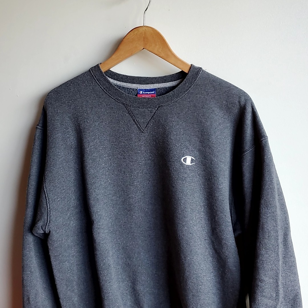 B4◆チャンピオン CHAMPION スウェット sizeM ダークグレー メキシコ製 中古 古着 USED トレーナー AUTHENTIC ATHLETIC APPAREL