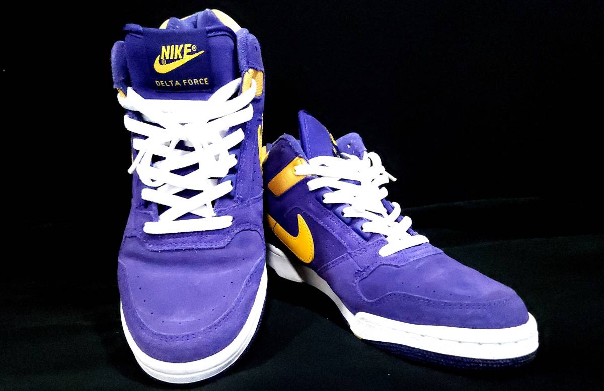 □NIKE DELTA FORCE 3/4 LA LAKERS 307723-571 ナイキ デルタフォース レイカーズ メンズ 27cm 2003年モデル_画像1