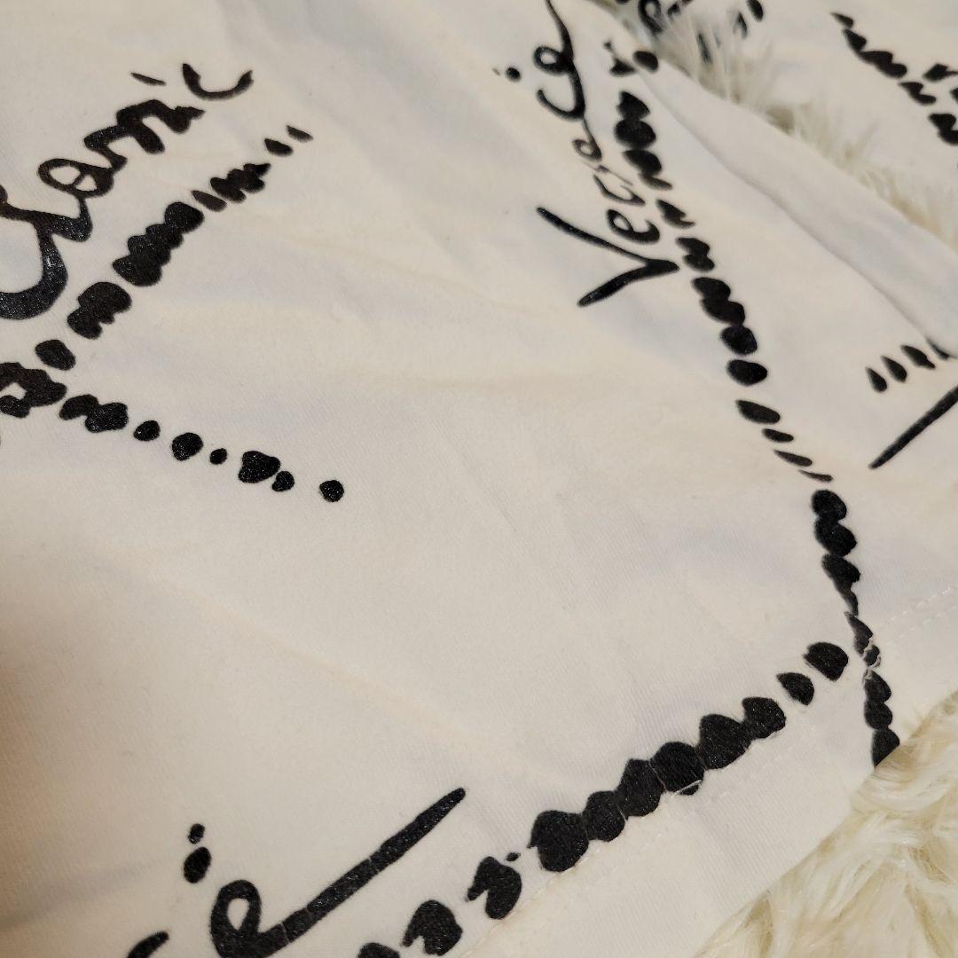  Versace white × black long total pattern long T-shirt sweatshirt 