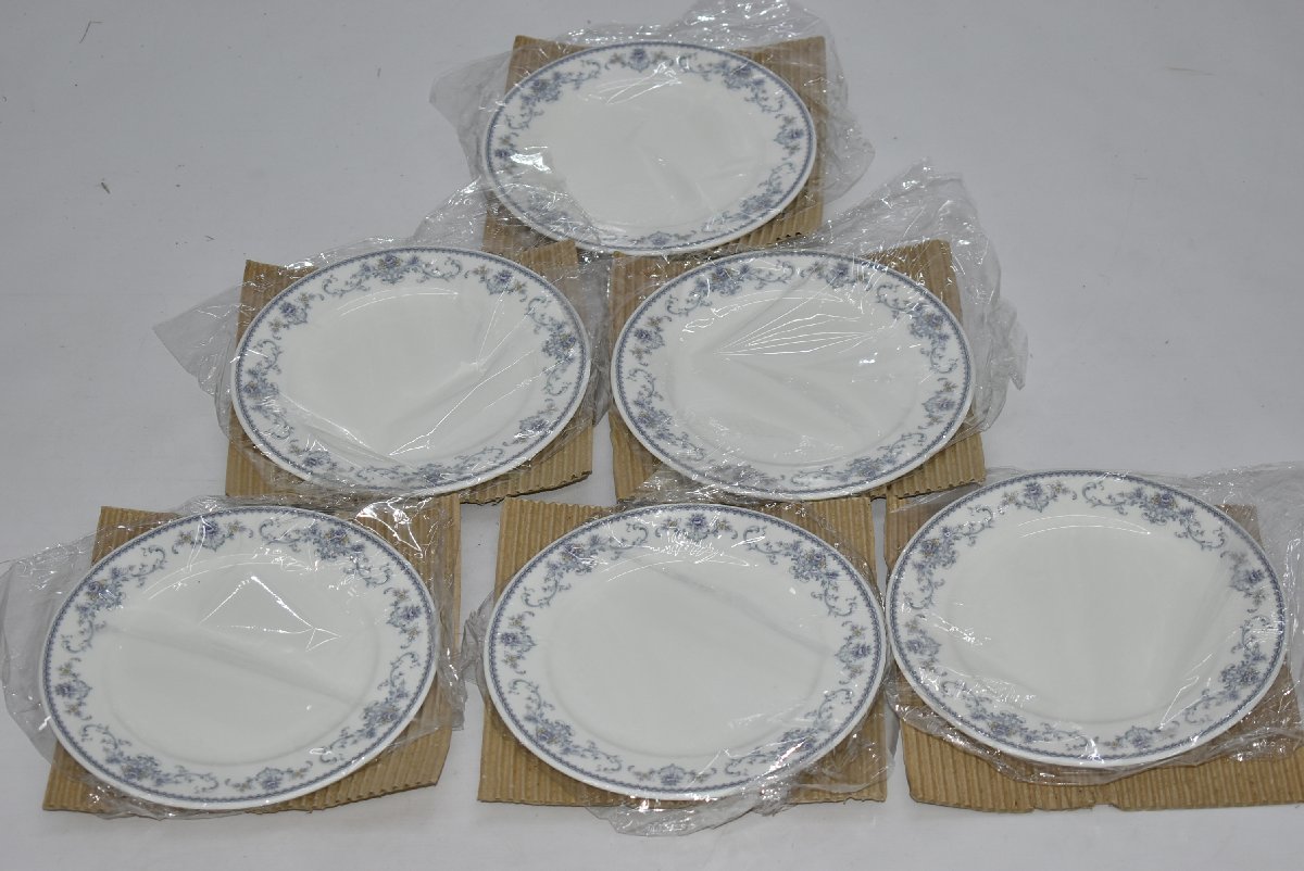 新品☆Noritake 6枚セット ローレライ Bone China ボーンチャイナ9693（ノリタケ）皿径20.cm×高さ1.8cm★9715