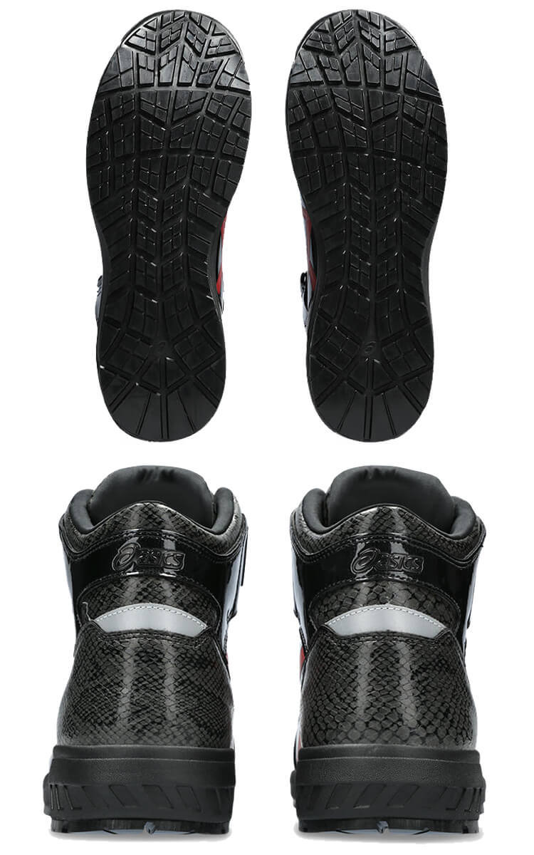 安全靴 アシックス ウィンジョブ [数量限定] CP304 BLK EDITION ハイカット 1ブラック×ブラック 27.5cmの画像5