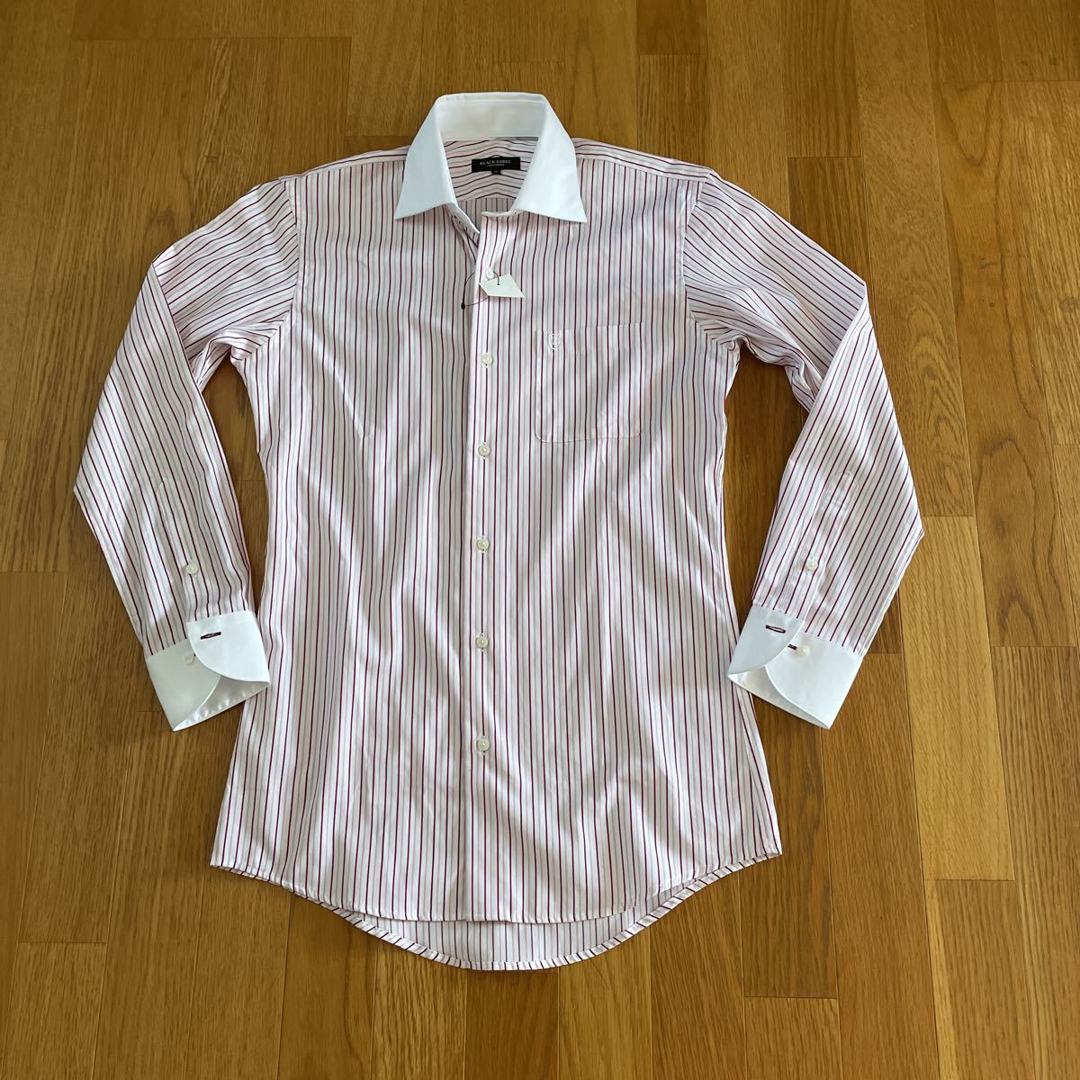 日本製 burberry black 38 紳士 メンズ ドレスシャツ 長袖シャツ y