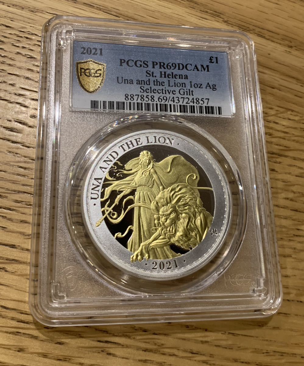 新作ウエア PCGS69鑑定 Lion Una 発行750枚 プルーフコイン シルバー