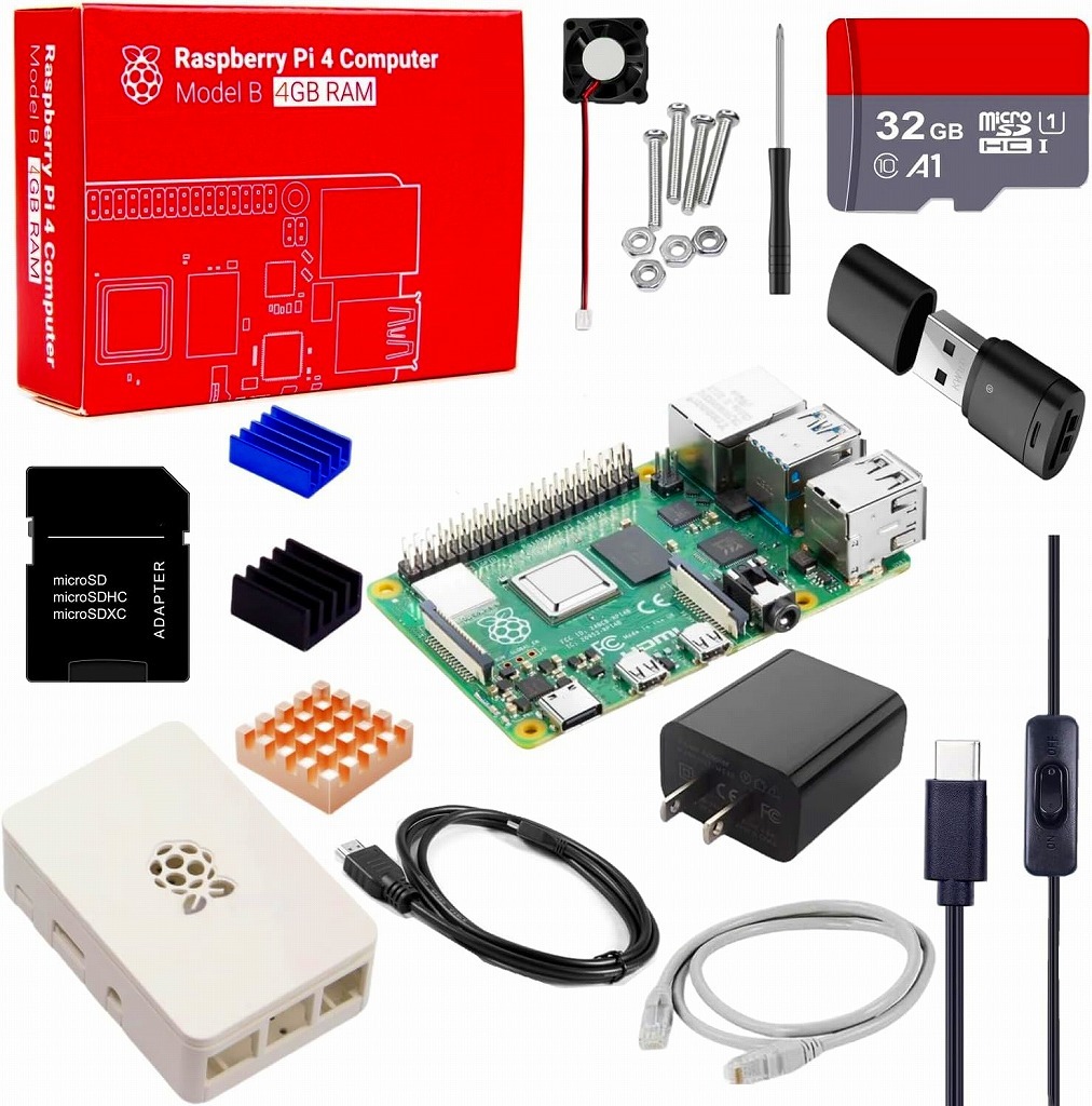 新品】Raspberry Pi 4 Model B 4GB フルセット ラズベリーパイ USB