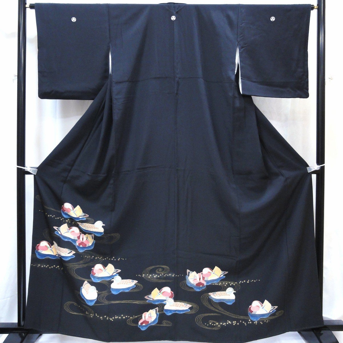 着物・黒留袖・おしどり・正絹・No.200701-0085・梱包サイズ80
