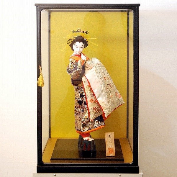 日本人形・おいらん・ガラスケース入り・No.170717-05・梱包サイズ200
