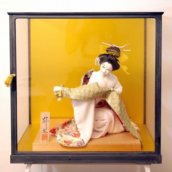 日本人形・弥生・ガラスケース入り・No.170717-03・梱包サイズ170