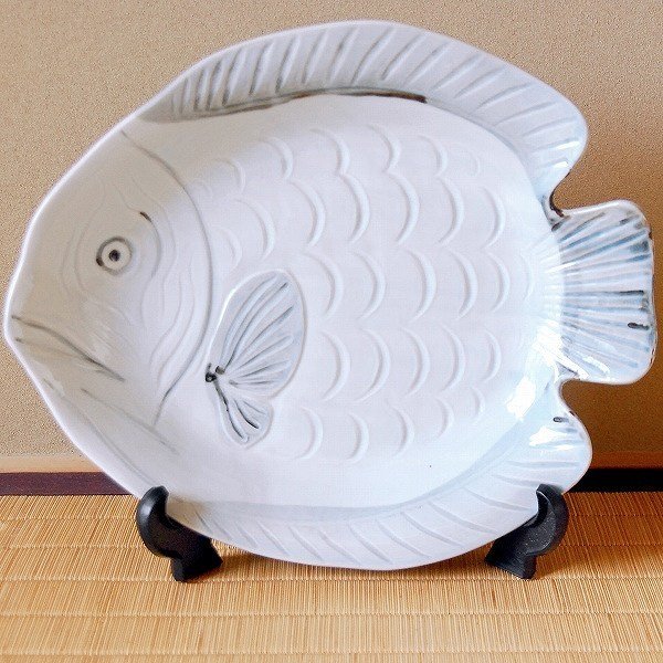 魚型・大皿・飾り皿・No.170527-49・梱包サイズ80