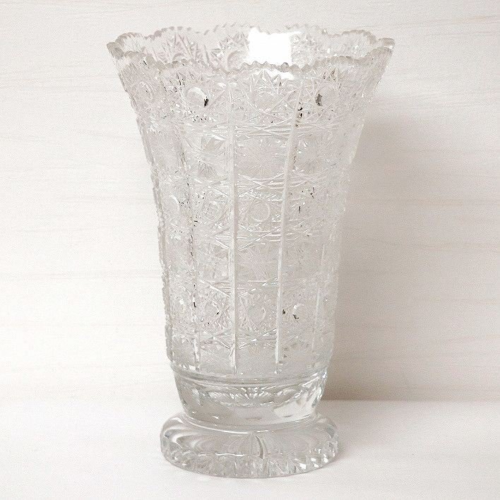 ボヘミアグラス・花瓶・No.170804-37・梱包サイズ80