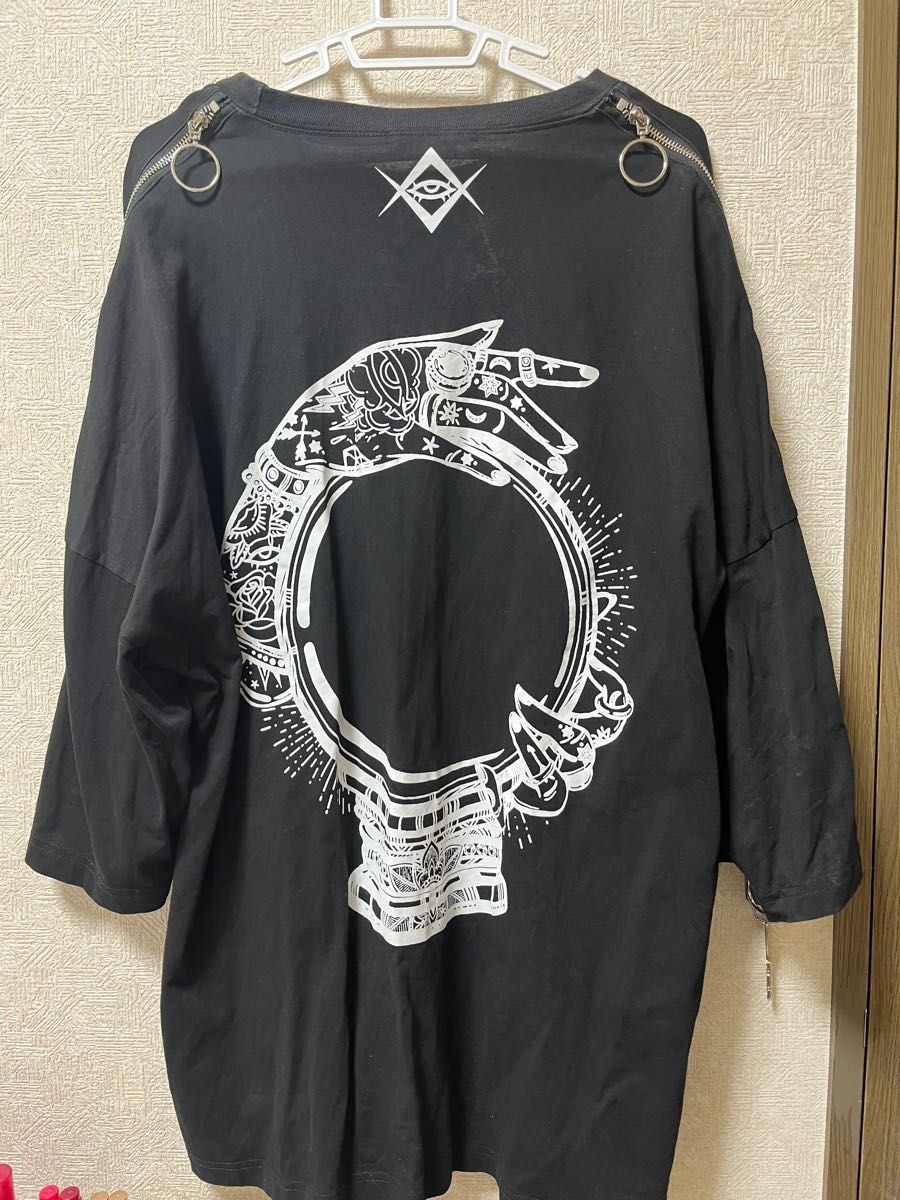 REFLEM【レフレム】ショルダーZIPデザインTシャツ 地雷 地雷系 REFLEM【レフレム】ショルダーZIPデザインTシャツ 地雷 地雷系