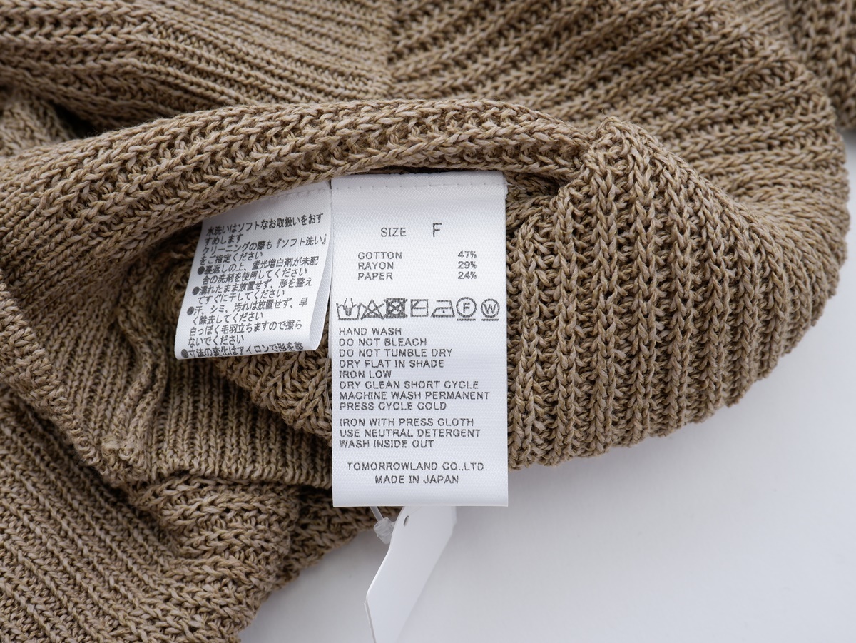 エディションEDITION トゥモローランド購入2022SS HARVEST KNIT PULLOVER コットンレーヨン クルーネックニットプルオーバー[LKNA68150]_画像5