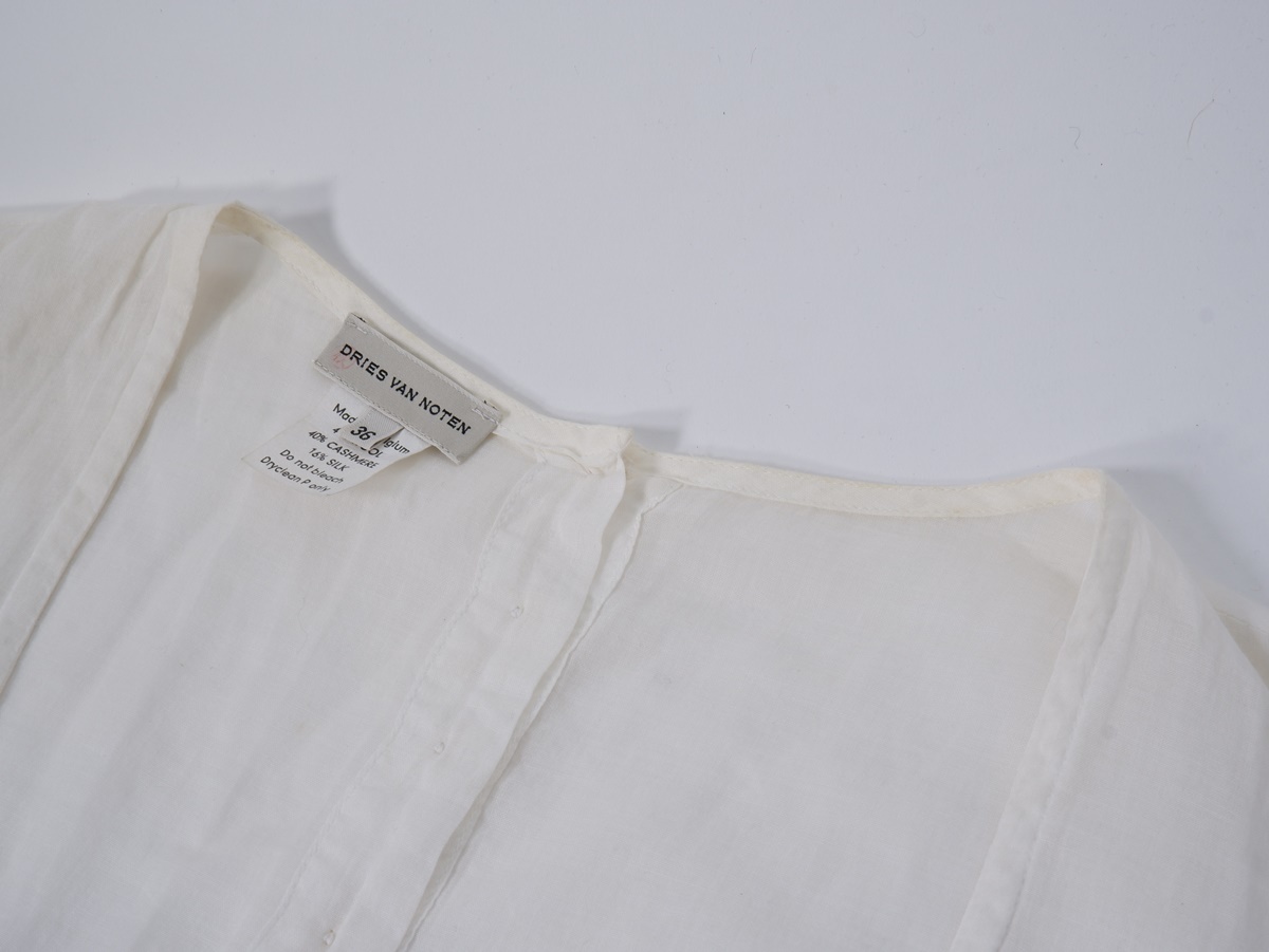注目ショップ DRIES ベルギー製ウールカシミヤシルク切替ロングドレス