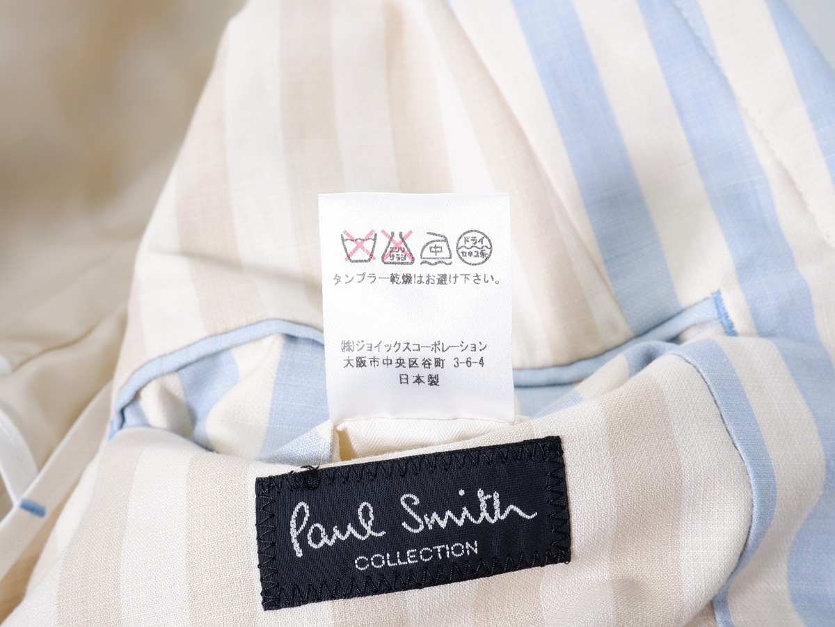 Paul Smith COLLECTIONポールスミス コレクション 春夏コットン 太ストライプ テーラードジャケット[MJKA71335]_画像5