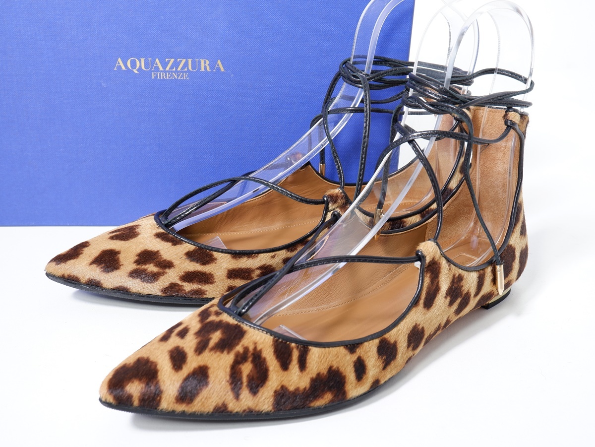 春新作の AQUAZZURA L'Appartementアパルトモン購入レオパードレース