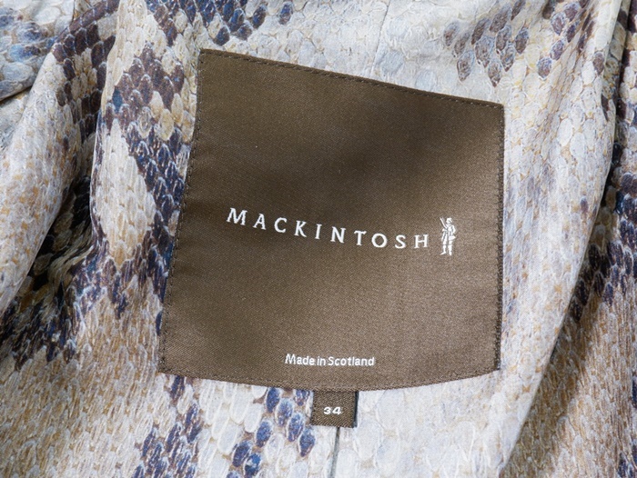 MACKINTOSHマッキントッシュ 英国製ウールカシミヤ Aラインステンカラーコート 裏地シルクパイソン柄 国内正規品[LCTA70425]_画像4