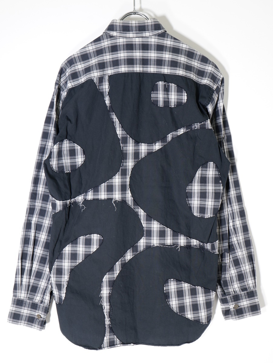 COMME des GARCONS SHIRTコムデギャルソンシャツ フランス製 背面パッチワーク切替チェックシャツ[MSHA68353]_画像1