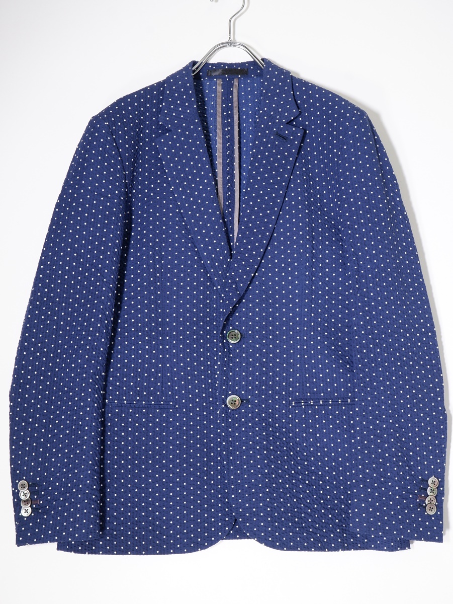 PAUL SMITH LONDONポールスミス ロンドン COTTON RIPPLE LIGHT JACKET ドット柄リップルシアサッカージャケット[MJKA71594]