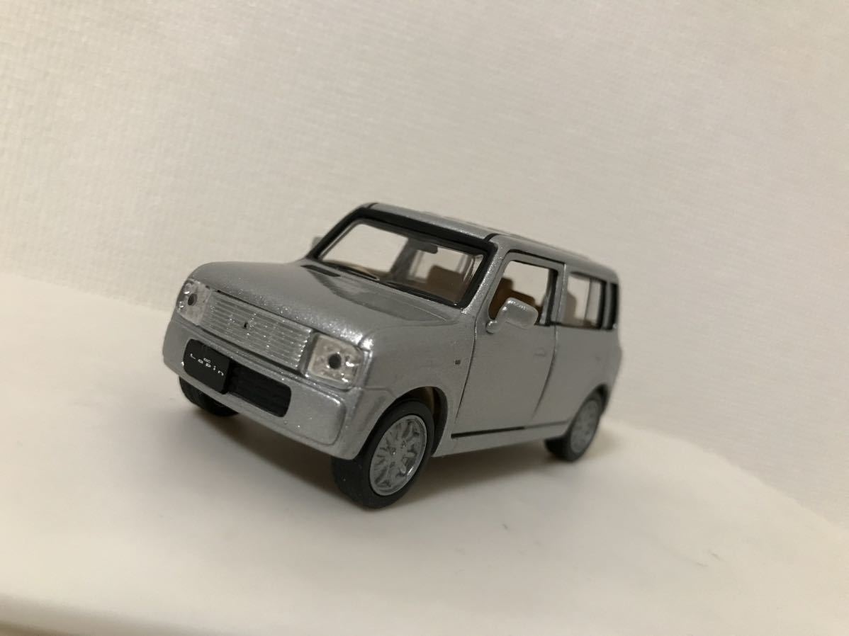 ディーラー特注 1/42 スズキ ラパン シルキーシルバーメタリック プルバックカー ミニカー カラーサンプル SUZUKI Lapin 約1/43_画像1