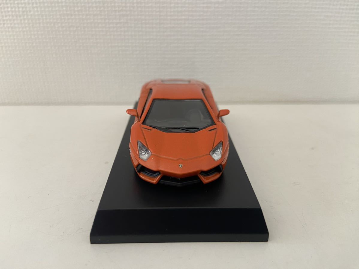 京商 1/64 ランボルギーニ アヴェンタドール LP700-4 オレンジ KYOSHO Lamborghini AVENTADORの画像3