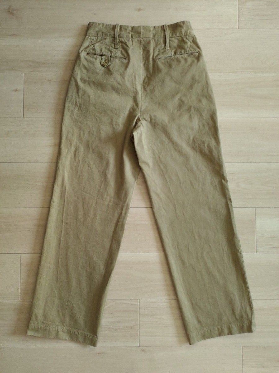 SCYE BASICS サイベーシックス　ワイドストレートチノパンツ OXFORD BUGGS CHINO　size38/ベージュ