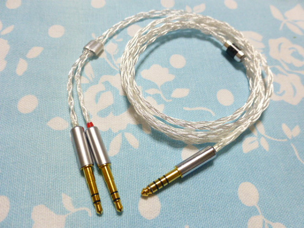 流行 4.4mm5極 ブレイド編 八芯 銀メッキOFC ケーブル Z1R MDR-Z7 3rd