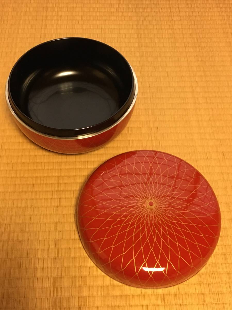 茶道具　朱　網目　喰籠　漆器　送料込_画像2