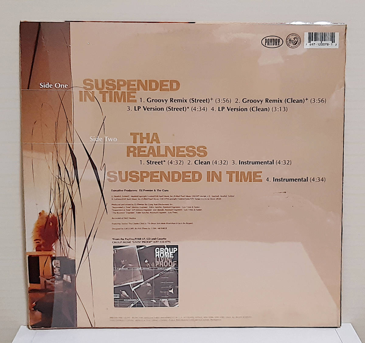 即決送料無料【USオリ盤12インチレコード】Group Home - Suspended In Time (96年) FFRR 697-120-078-1 / DJプレミア ヒップホップ