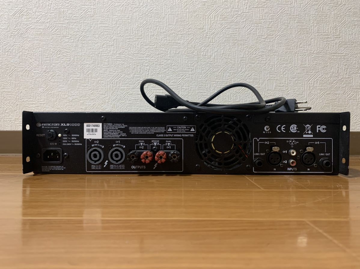 AMCRON アムクロンXLS1000パワーアンプ 中古 状態良好 完動品 Crown