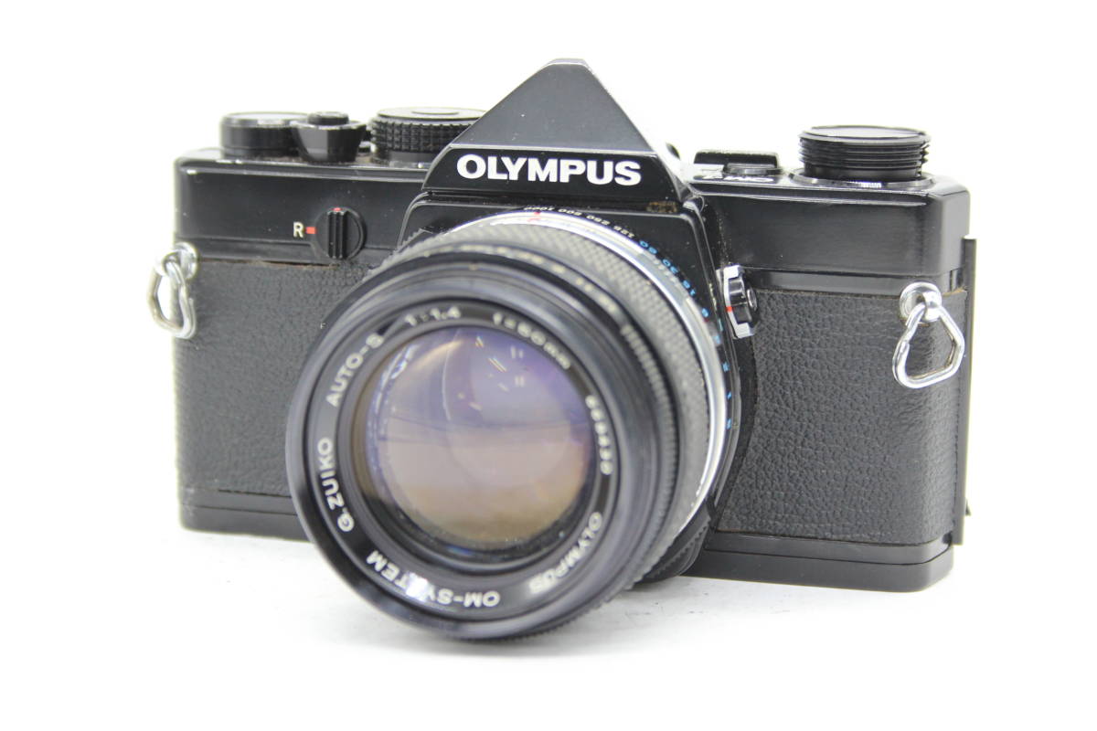 【返品保証】 オリンパス Olympus OM-1 ブラック OM-System G.Zuiko Auto-s 50mm F1.4 ボディレンズセット s248