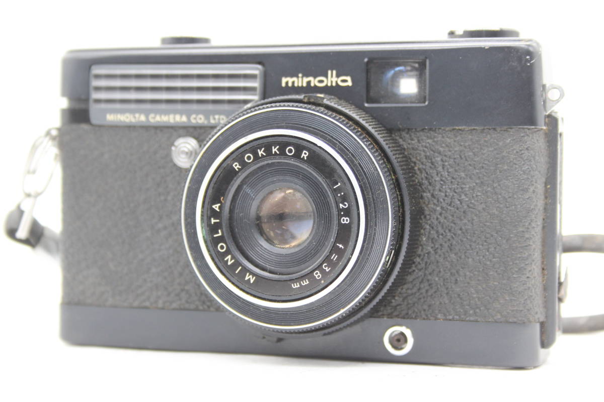 【訳あり品】 ミノルタ Minolta Minoltina-P ブラック Rokkor 38mm F2.8 コンパクトカメラ s252