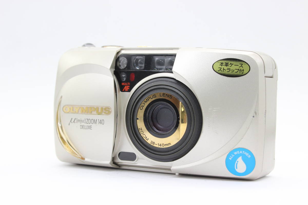 完動品】OLYMPUS μ ｍju ZOOM deluxe ブラック×ゴールド-