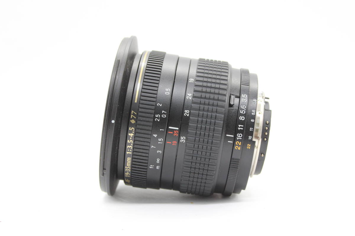 【訳あり品】 タムロン Tamron AF 19-35mm F3.5-4.5 ニコンマウント 前後キャップ フード付き レンズ s749_画像4