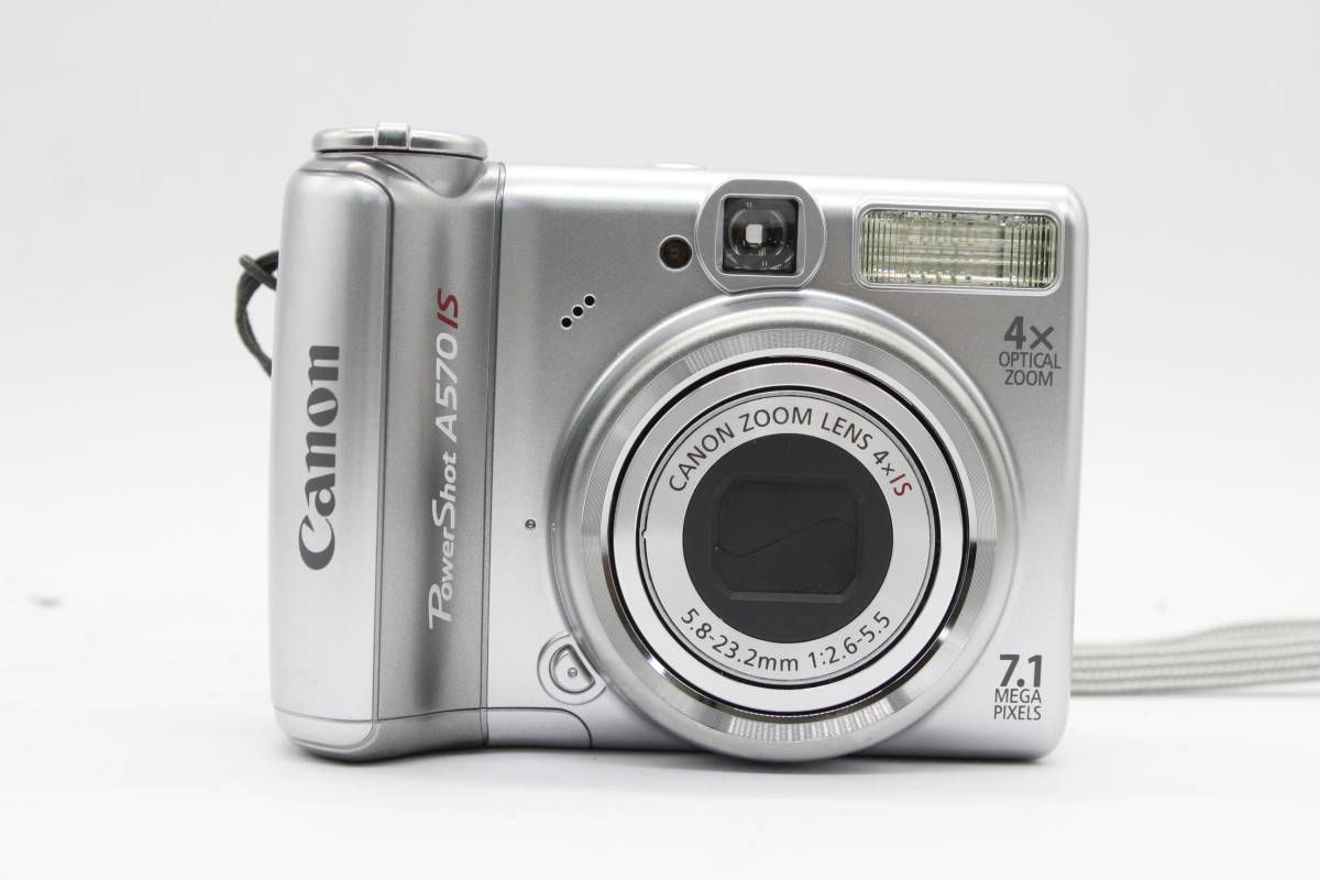 【美品 返品保証】 【便利な単三電池で使用可】キャノン Canon PowerShot A570 IS 4x 説明書付き コンパクトデジタルカメラ s759_画像2