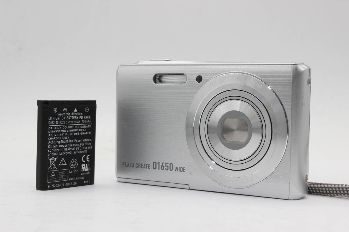 【返品保証】 PLAZA Create D1650 Wide 5x バッテリー付き コンパクトデジタルカメラ s842