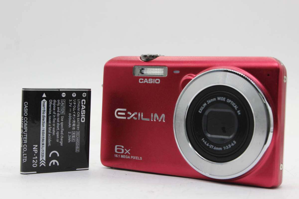 専門ショップ 【返品保証】 カシオ s886 コンパクトデジタルカメラ バッテリー付き 6x Wide 26mm レッド EX-Z880 Exilim Casio カシオ
