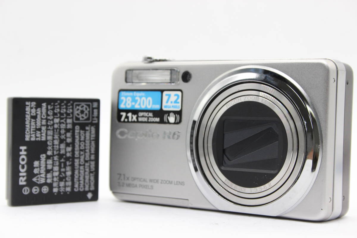 【美品 返品保証】 リコー Ricoh Caplio R6 7.1x Wide Zoom バッテリー付き コンパクトデジタルカメラ s897_画像1